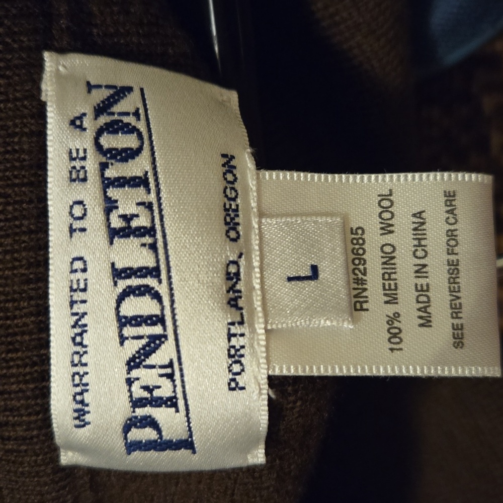 Pendleton wool long skirt, Indian blanket style, brown w/ vibrant blues and reds - Picture 2 of 2